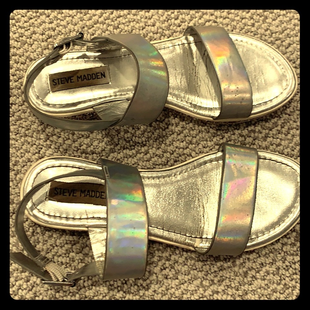 Steve Madden silver sandals